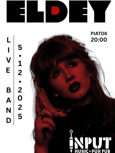 Košická speváčka Eldey v Inpute, piatok 5.12.2025 20:00!!!
Eldey zachytáva vo svojej tvorbe vnímanie sveta očami mladého človeka — chvíle neistoty, malé radosti, turbulencie medziľudských vzťahov... Hudba ju sprevádzala od detstva, no naplno sa k vlastnej tvorbe dostala až počas karantény.
Priradiť emóciám tvar je pre ňu ako tiché čarovanie: melódie prichádzajú spontánne, často ako reakcia na konkrétne situácie. Jej typická jemná melanchólia tak získava nové vrstvy a odtiene — klavírne skladby sa tentokrát budú prelínať aj s farbami kapely.
🗓️ 5.12. o 20:00
📍 Alžbetina 11
💵 Dobrovoľné vstupné