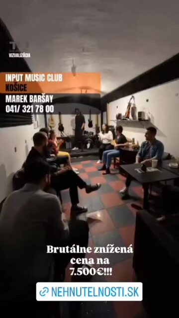 Viac info na
https://www.nehnutelnosti.sk/detail/JuZxiaPRxo7/na-odstupenie-plne-funkcny-input-music-club-zabehnuty-priestor-na-koncerty-a-kulturne-akcie